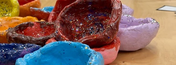 art month 1 preschool art project of clay bowls